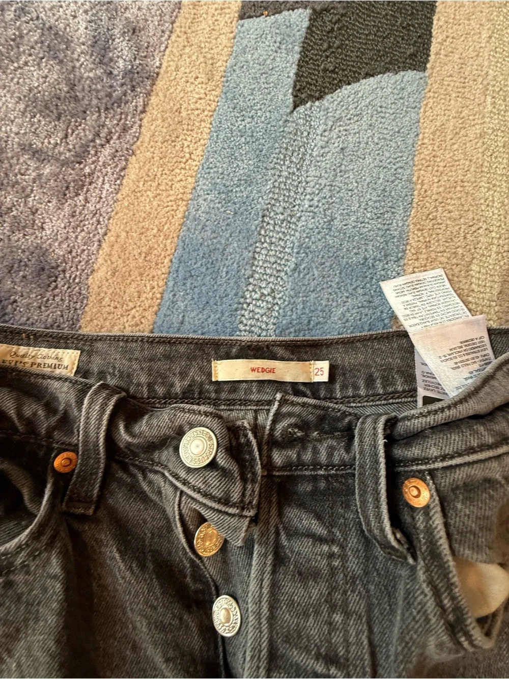 Levi's Black High-Rise Wedge Jeans